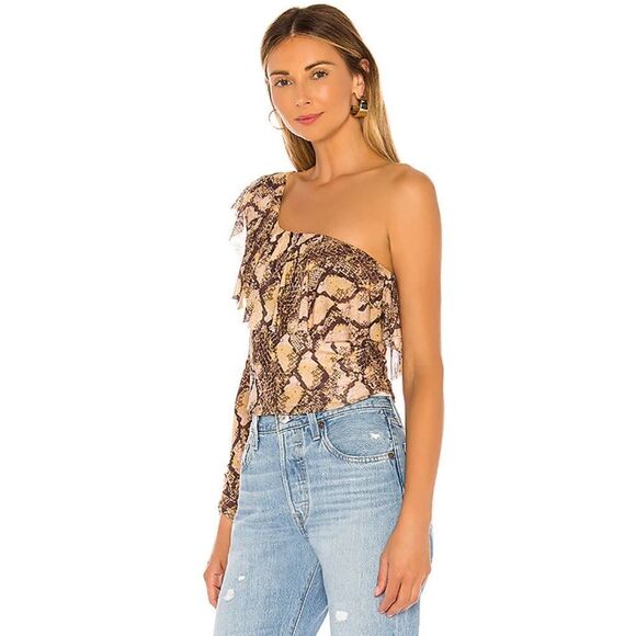 House of Harlow 1960 Flora Top in Python Multi - Picture 3 of 10